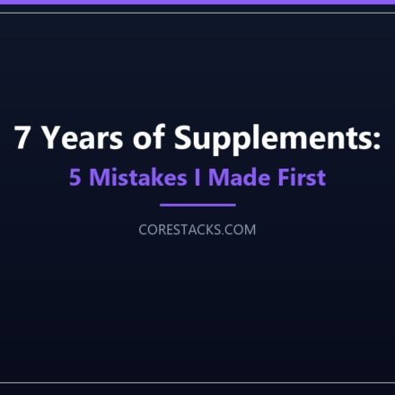 Supplement bottles and blood test vials representing lessons learned