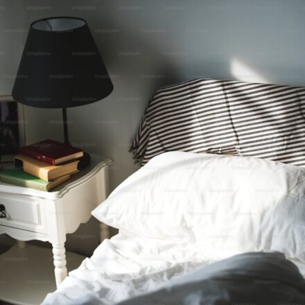 sleep supplements on nightstand for deep rest