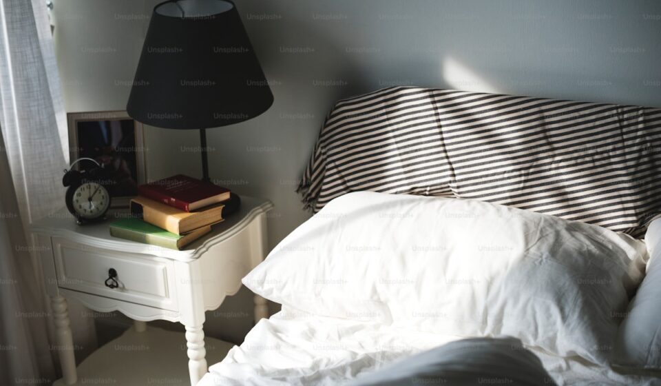 sleep supplements on nightstand for deep rest