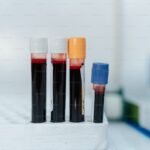 blood test tube for ApoB cardiovascular risk testing